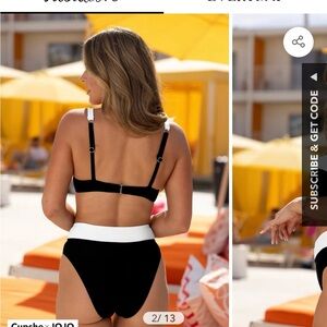 Cupshe x JoJo Fletcher- Colorblock Underwire Bikini Top & V-Waist